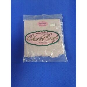 Charles Craft 14ct Cross Stitch Fabric  Bread Cover 18"x18" NIP Color White
